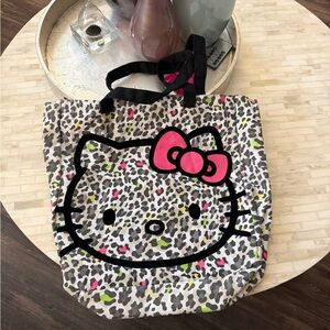 Hello Kitty Leopard Print Kids Bag - Pink and Black